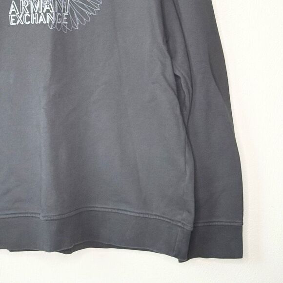 Armani Exchange Black Signature Eagle Crewneck Sweatshirt - Women’s US L - Picture 6 of 9